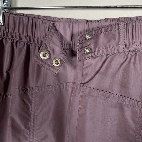 Fabletics Parachute Pant Size M Lightweight Cargo Jogger Windbreaker Plum Shine - Picture 5 of 12